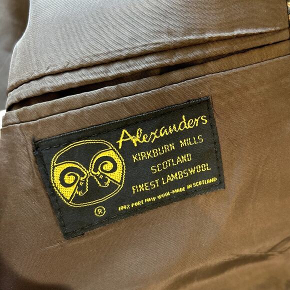 VTG SMITH'S BERMUDA Alexanders of Scotland 100% Lambswool Tweed Plaid Blazer - Picture 15 of 16